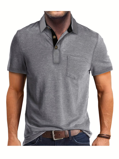 Polo Heren - Regular Fit met Korte Mouwen en Contrastkraag | Zakelijk