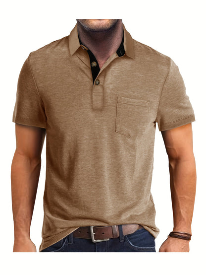 Polo Heren - Regular Fit met Korte Mouwen en Contrastkraag | Zakelijk