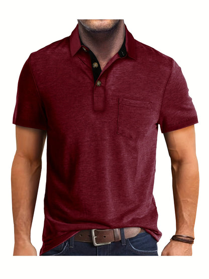 Polo Heren - Regular Fit met Korte Mouwen en Contrastkraag | Zakelijk