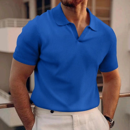 Polo Heren - Slim Fit met Korte Mouwen en Open Kraag | Elegant
