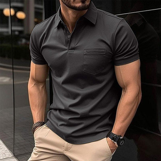 T Shirt Heren - Modern Slim Fit Polo met Kraag | Rekbaar