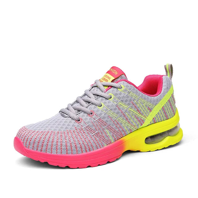 Sneakers Dames - Hardloopsneaker met Luchtkamer en Veters | Zomer