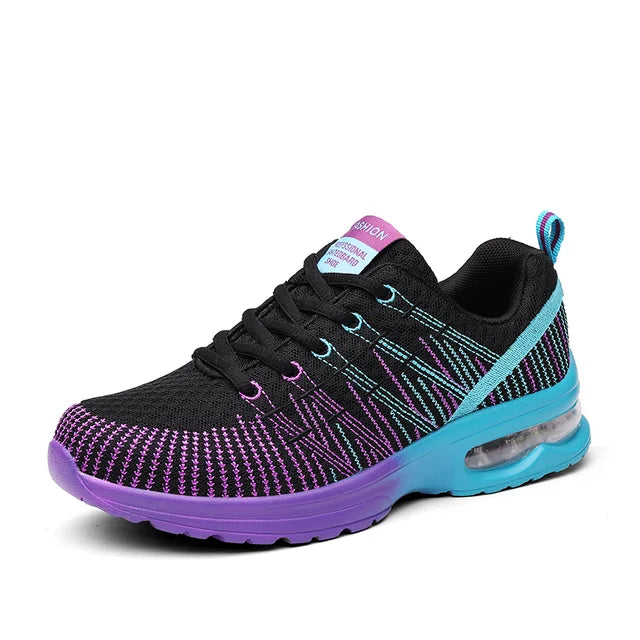 Sneakers Dames - Hardloopsneaker met Luchtkamer en Veters | Zomer