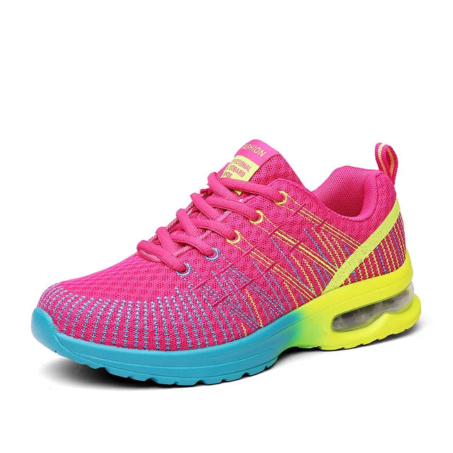 Sneakers Dames - Hardloopsneaker met Luchtkamer en Veters | Zomer