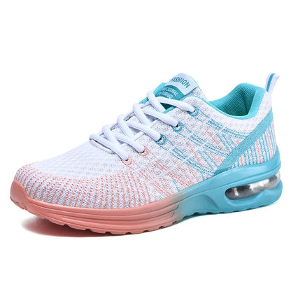 Sneakers Dames - Hardloopsneaker met Luchtkamer en Veters | Zomer