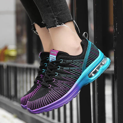 Sneakers Dames - Hardloopsneaker met Luchtkamer en Veters | Zomer