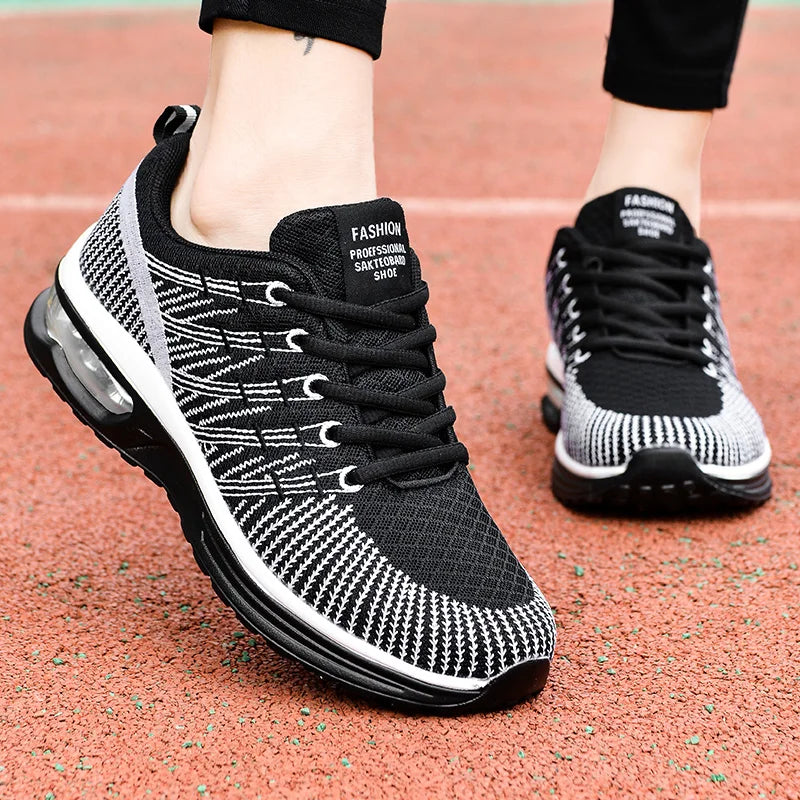 Sneakers Dames - Hardloopsneaker met Luchtkamer en Veters | Zomer