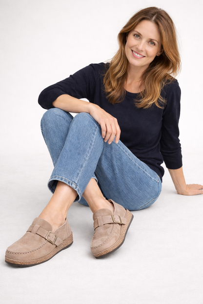 Femke - Casual Orthopedische Instappers Dames met Gesp en Comfortabele Zool
