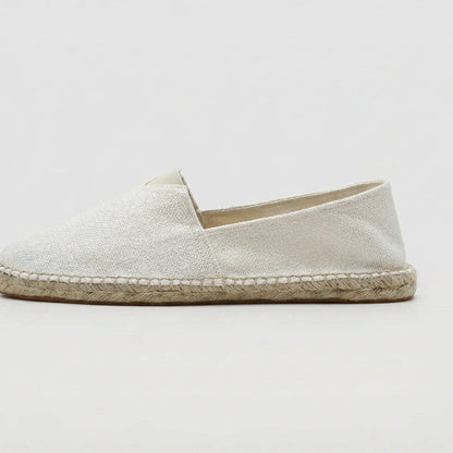 Roos - Casual Linnen Loafers Dames met Jute Zool en Instapmodel