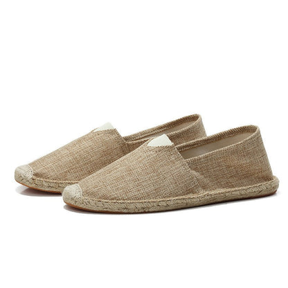 Roos - Casual Linnen Loafers Dames met Jute Zool en Instapmodel