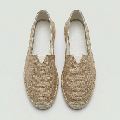 Roos - Casual Linnen Loafers Dames met Jute Zool en Instapmodel