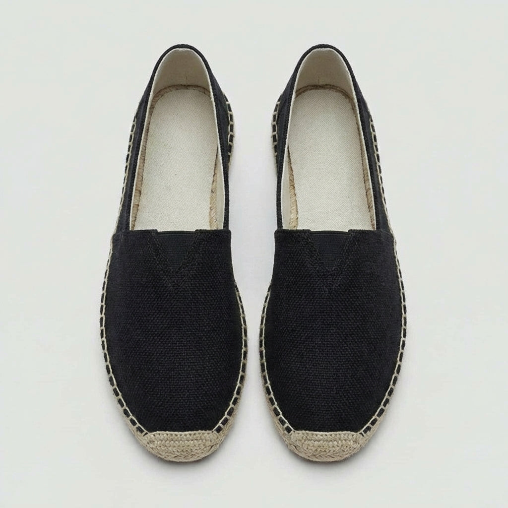 Roos - Casual Linnen Loafers Dames met Jute Zool en Instapmodel