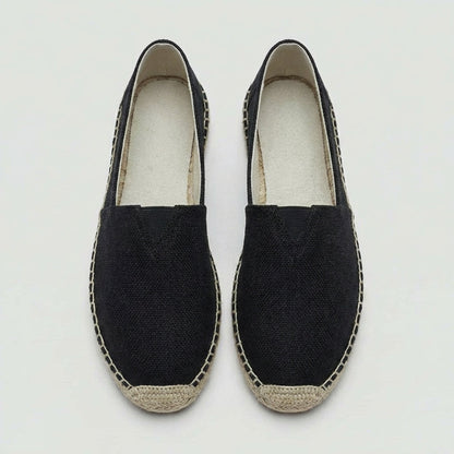 Roos - Casual Linnen Loafers Dames met Jute Zool en Instapmodel