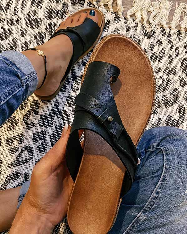 Roos - Casual Orthopedische Sandalen Dames met Teenring en Gesp