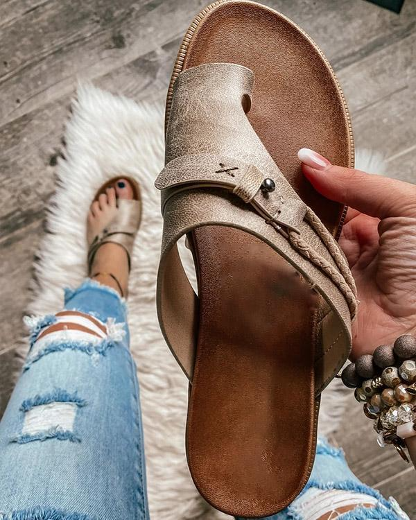 Roos - Casual Orthopedische Sandalen Dames met Teenring en Gesp