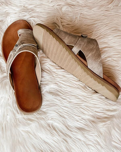 Roos - Casual Orthopedische Sandalen Dames met Teenring en Gesp