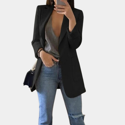 Roos - Dames Blazer voor de Herfst met Reverskraag en Lange Mouw