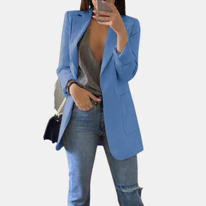 Roos - Dames Blazer voor de Herfst met Reverskraag en Lange Mouw