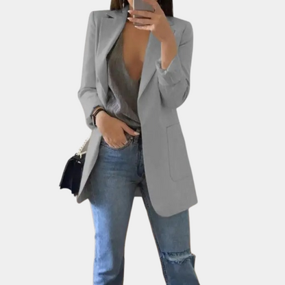 Roos - Dames Blazer voor de Herfst met Reverskraag en Lange Mouw