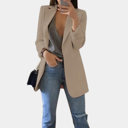Roos - Dames Blazer voor de Herfst met Reverskraag en Lange Mouw