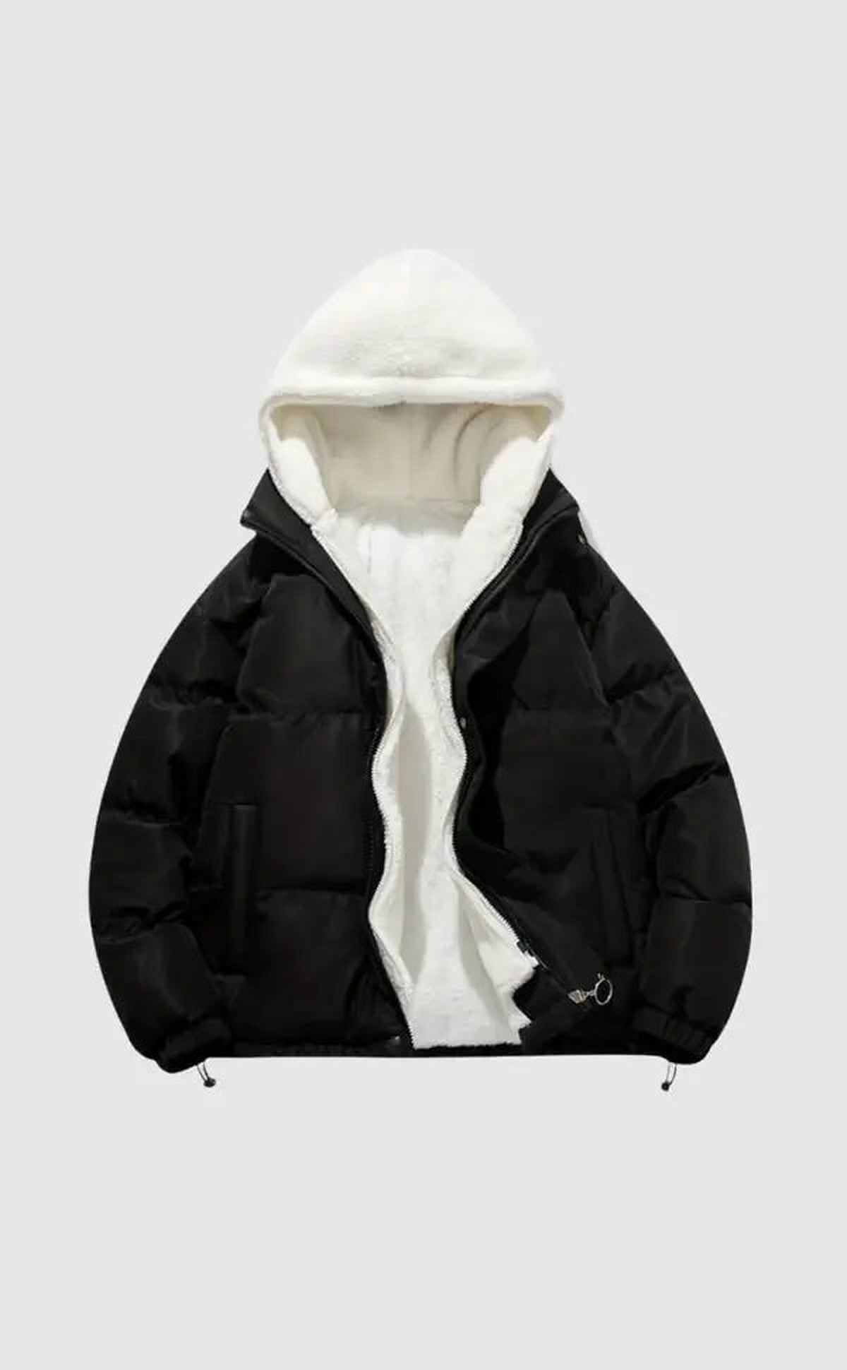 Roos - Dames Pufferjas Winter Oversized met Capuchon en Fleecevoering