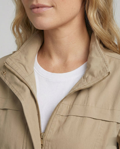 Roos - Dames Regenjas Lichtgewicht Winddicht met Capuchon en Tunnelkoord