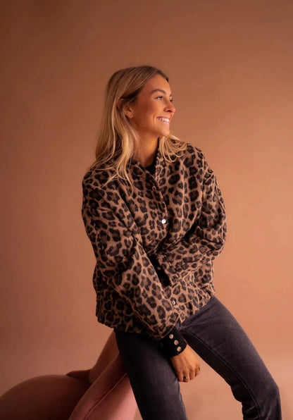 Roos - Dames Teddy Bomberjack Herfst met Warme Look en Steekzakken