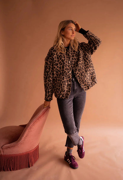 Roos - Dames Teddy Bomberjack Herfst met Warme Look en Steekzakken