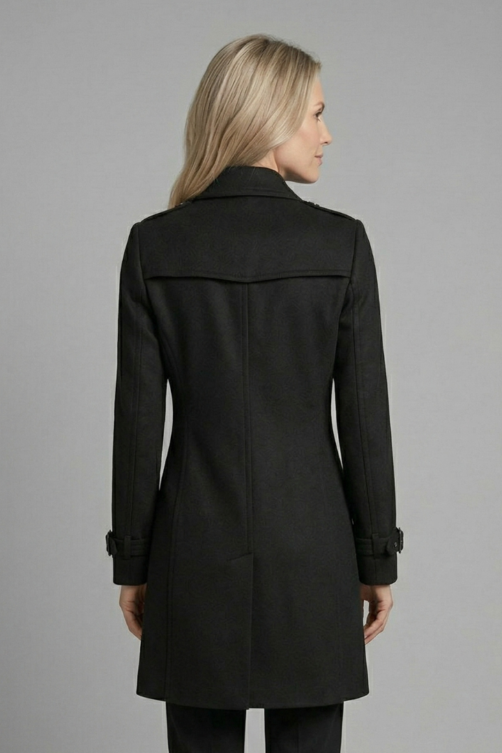 Roos - Dames Winterjas Lang Casual met Dubbele Knoopsluiting en Riem