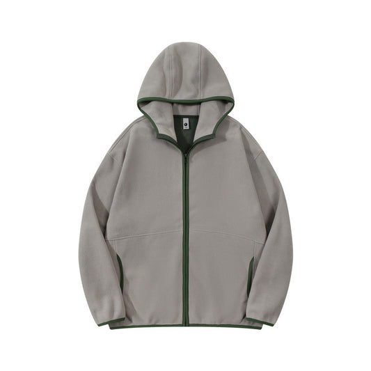 Roos - Dames Winterjas Oversized met Capuchon Ritssluiting en Contrastbies