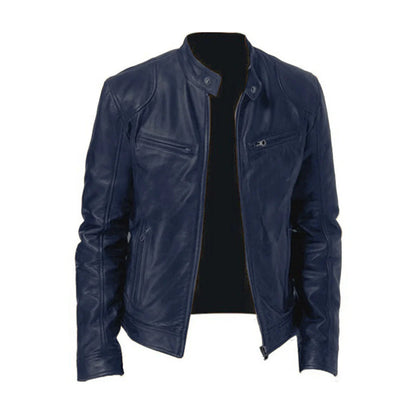 Ruben - Heren Biker Jas voor de Herfst met Opstaande Kraag