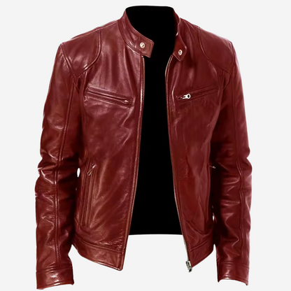 Ruben - Heren Biker Jas voor de Herfst met Opstaande Kraag