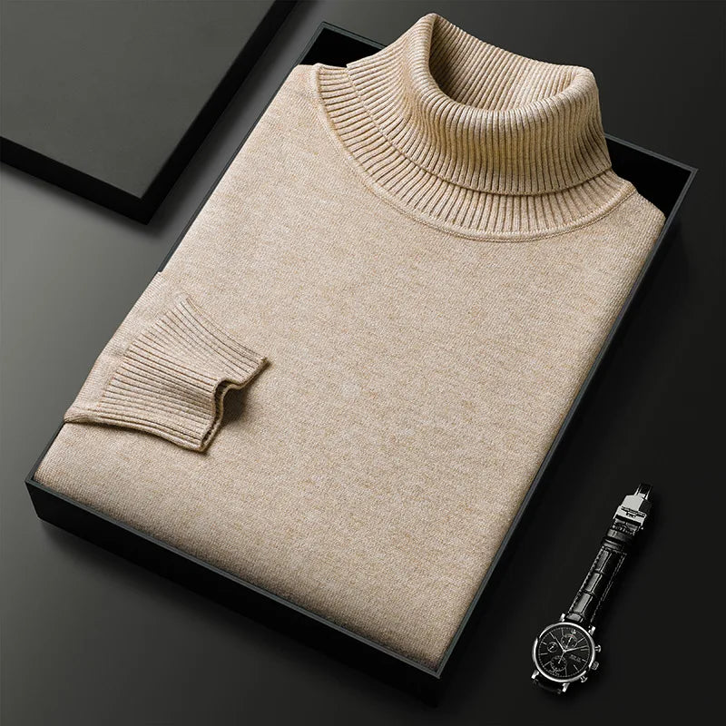 Ruben - Heren Gebreide Coltrui met Cashmere Stlijl en Ribgebreide Kraag