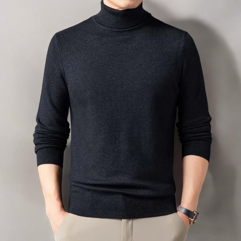 Ruben - Heren Gebreide Coltrui met Cashmere Stlijl en Ribgebreide Kraag