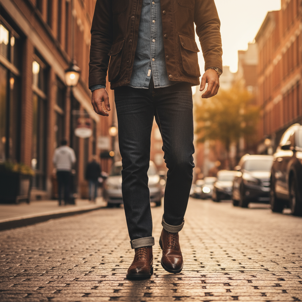 Ruben - Heren Nette Veterlaarzen Warm voor de Herfst met Brogue Details