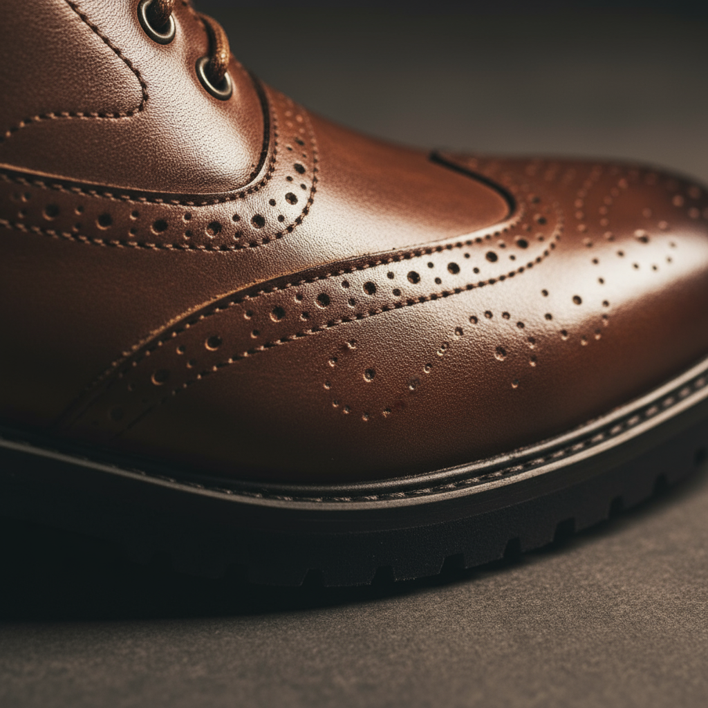 Ruben - Heren Nette Veterlaarzen Warm voor de Herfst met Brogue Details