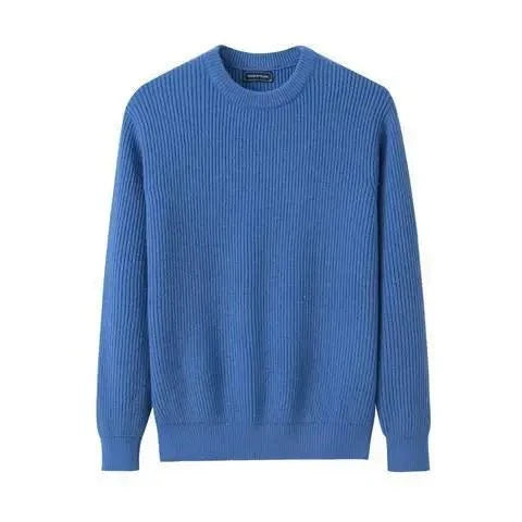 Ruben - Heren Ribgebreide Pullover Casual Smart met Ronde Halslijn
