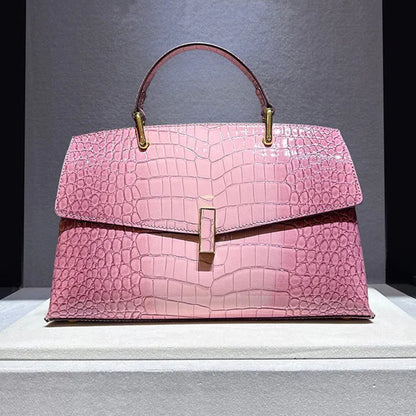 Tas Dames - Flap Tas met Logo Band en Bedeltje | Chique
