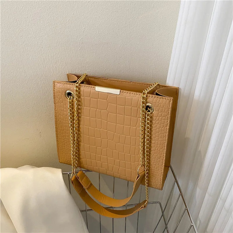 Tas Dames - Grote Shopper met Gouden Ketting | Elegant