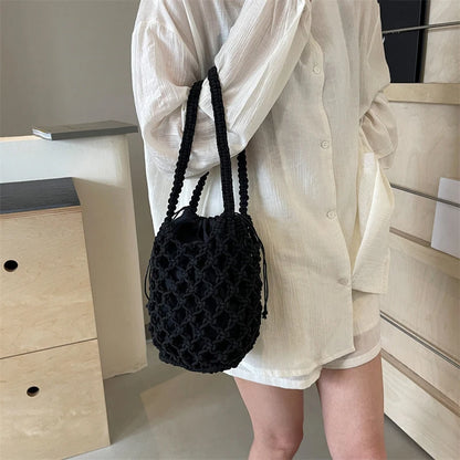 Tas Dames - Gehaakte Nettas met Binnentas en Trekkoord | Boho