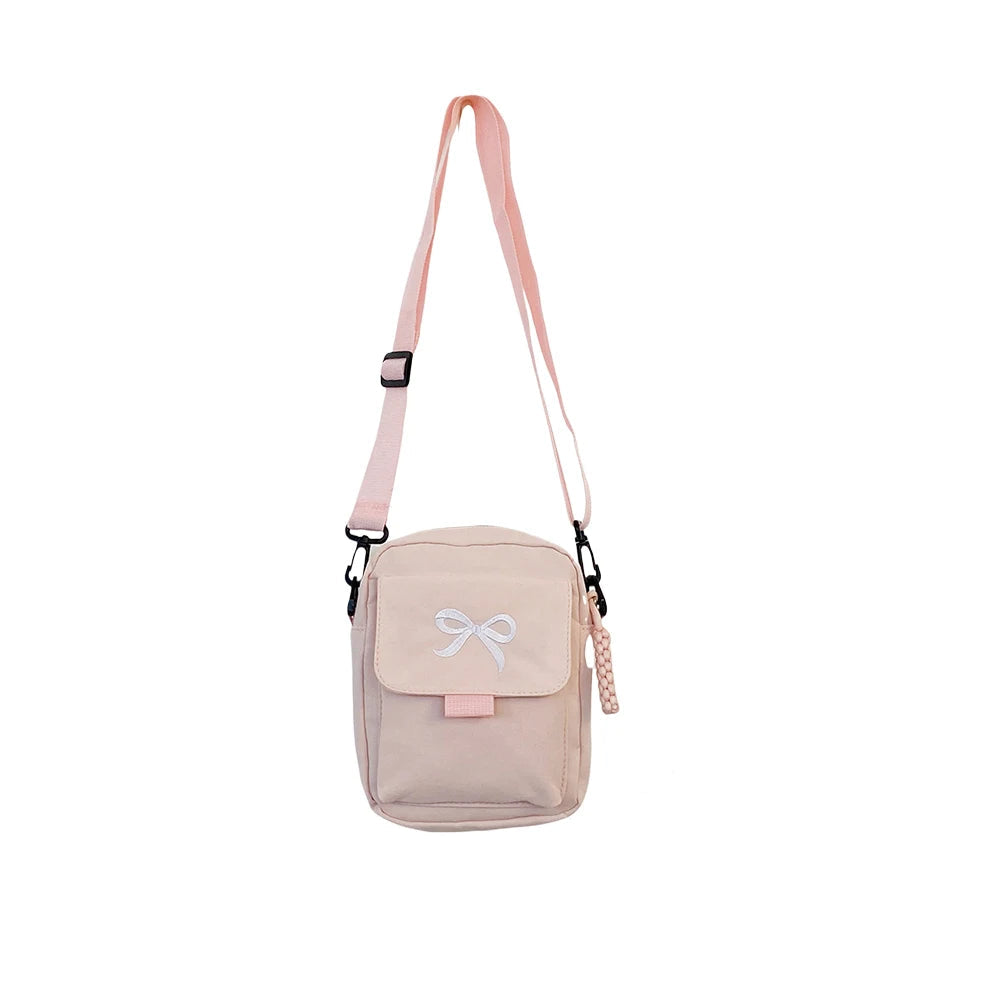 Tas Dames - Mini Crossbody met Strik Print en Brede Riem | Casual