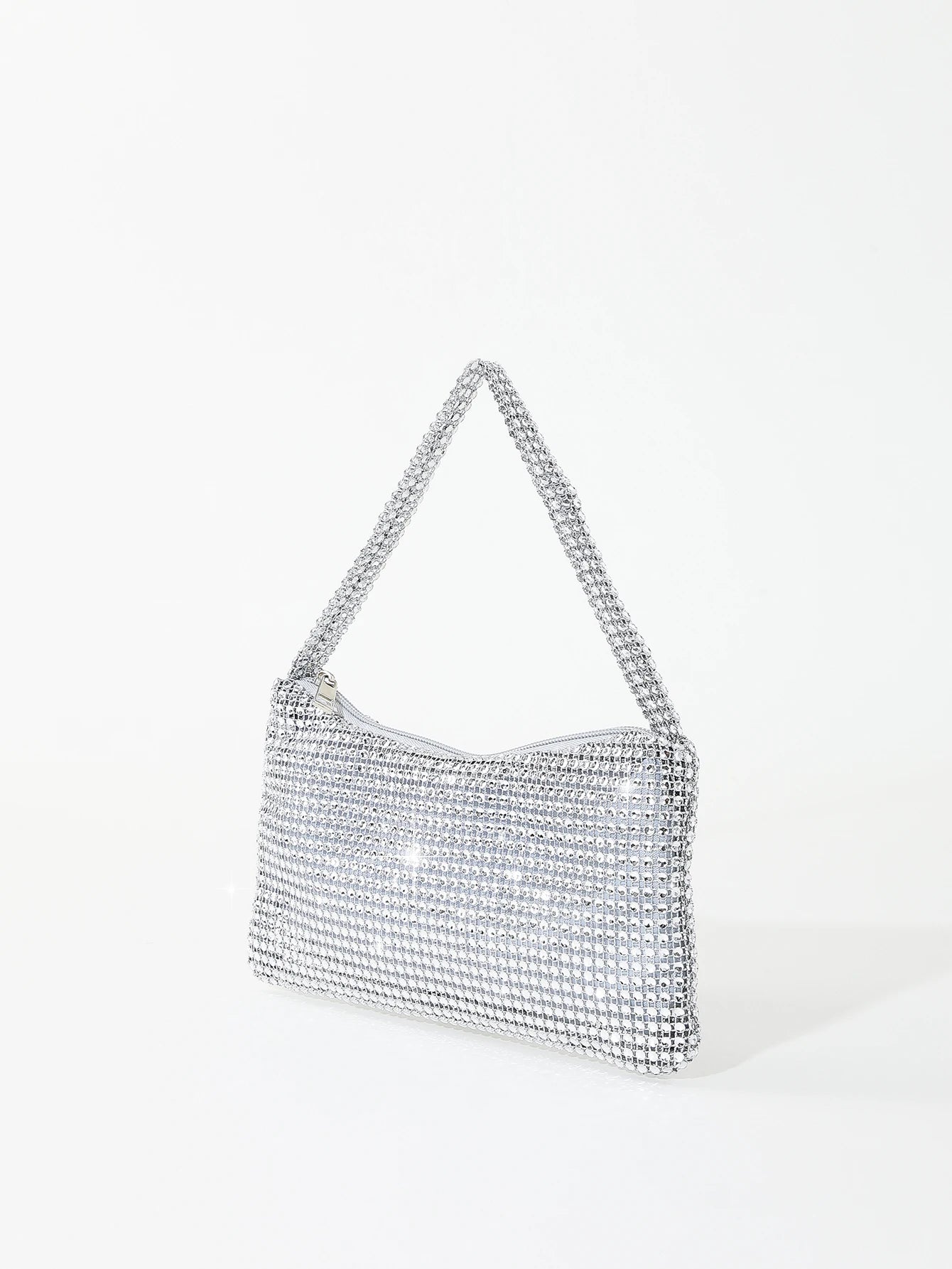 Tas Dames - Glinsterende Avondtas met Strass Ketting | Feest