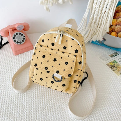 Tas Dames - Mini Rugzak met Bloemenprint en Voorvak | Casual