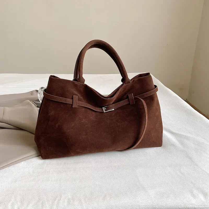 Handtas Dames - Grote Tas met Gespelement en Schouderriem | Chique