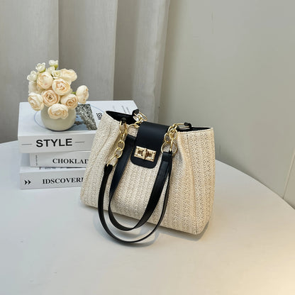 Tas Dames - Pluche Schoudertas met Handvat en Riem | Casual