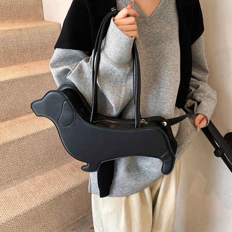 Tas Dames - Mini Handtas in Hondvorm met Hengsels | Schattig