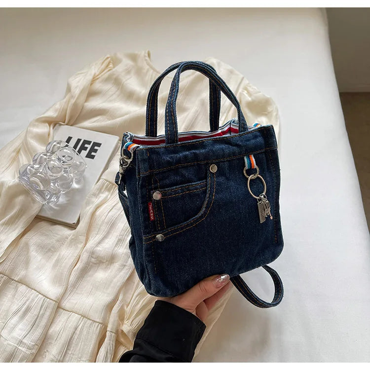 Handtas Dames - Casual Crossbody met Sleutelhanger en Vakjes | Speels