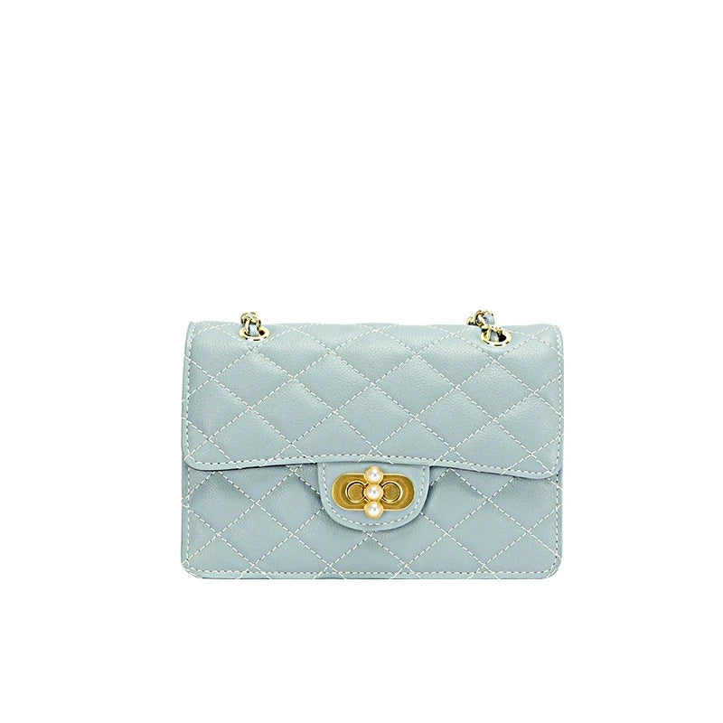 Tas Dames - Gewatteerde Schoudertas met Gouden Ketting | Elegant