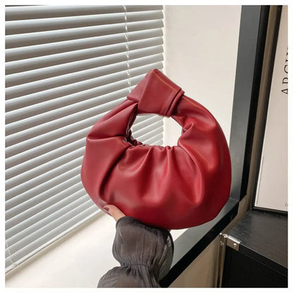 Tas Dames - Geplooide Cloud Bag met Gedraaid Handvat | Chique