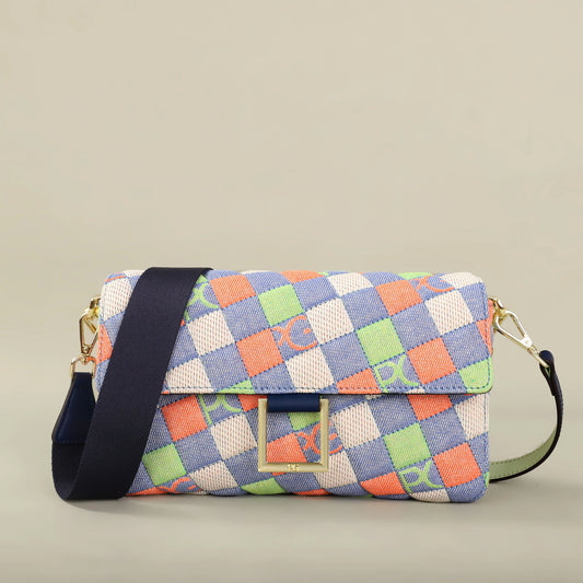 Tas Dames - Crossbody Schoudertas met Print en Brede Riem | Zomer